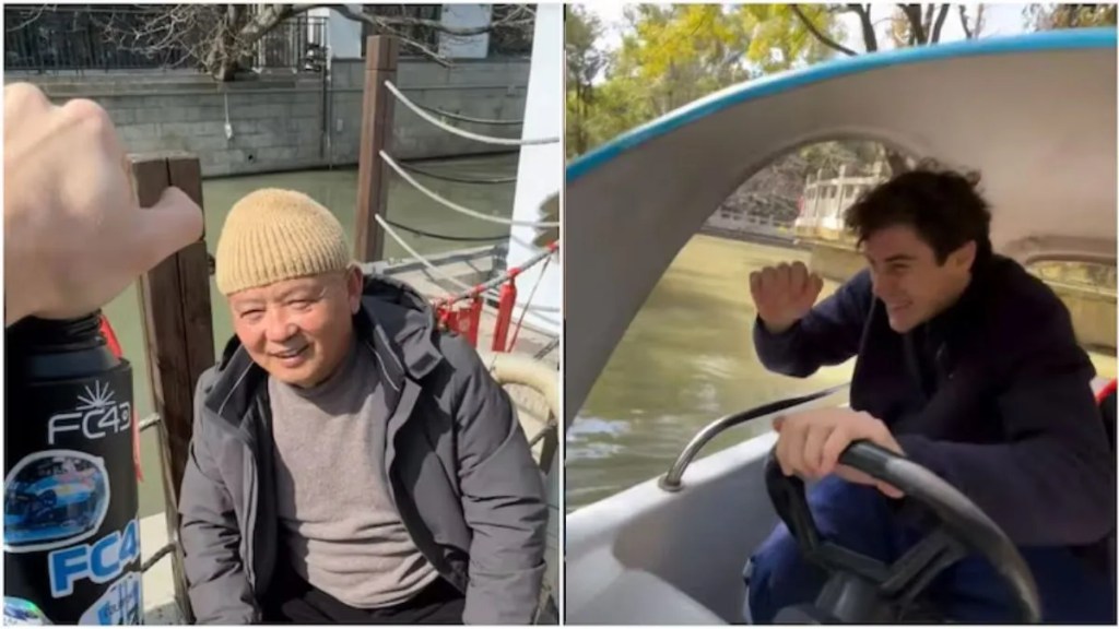 Un paseo por el río terminó con un choque inesperado para&nbsp;Colapinto